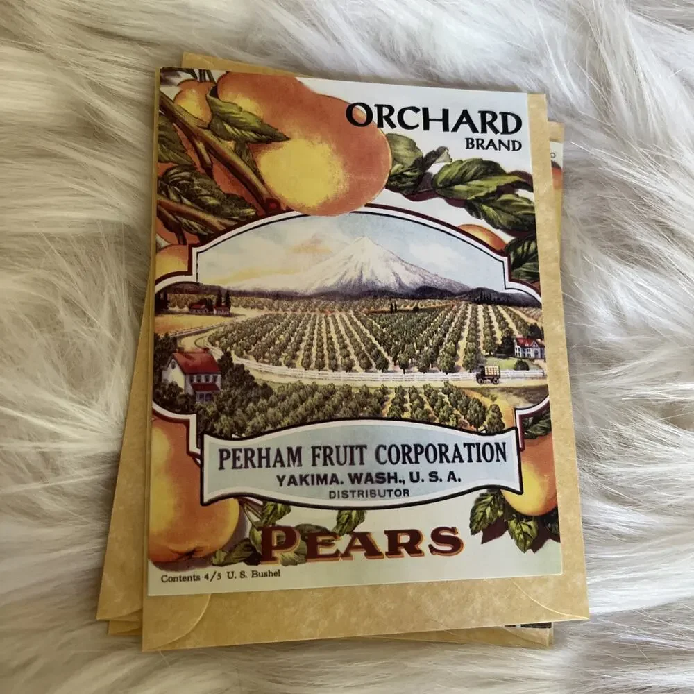 VTG Mixed Stationery Ephemera: Greeting Cards, Fruit Labels & Teacup Ornament